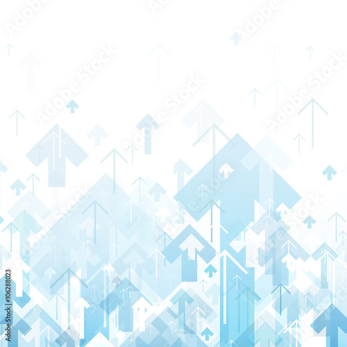 Blue Arrows Up Abstract background