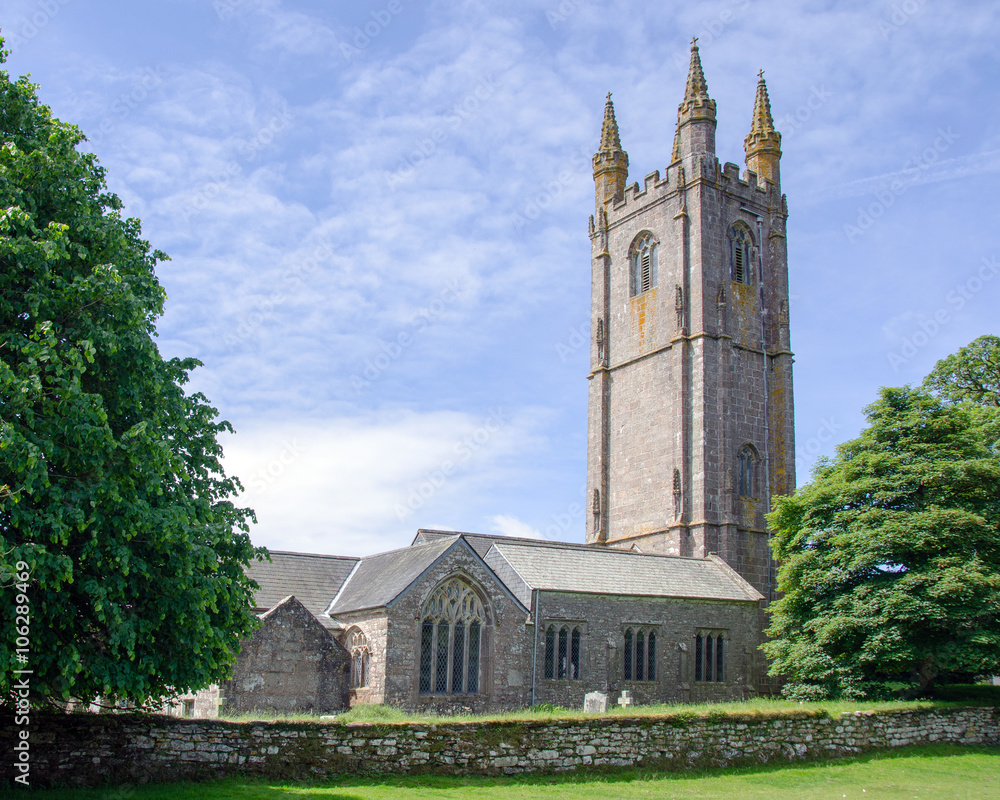 The Church of St Pancras, Widecombe-in-the-Moor, Dartmoor, Devo, England..  Also known as the Cathedral of the Moors.