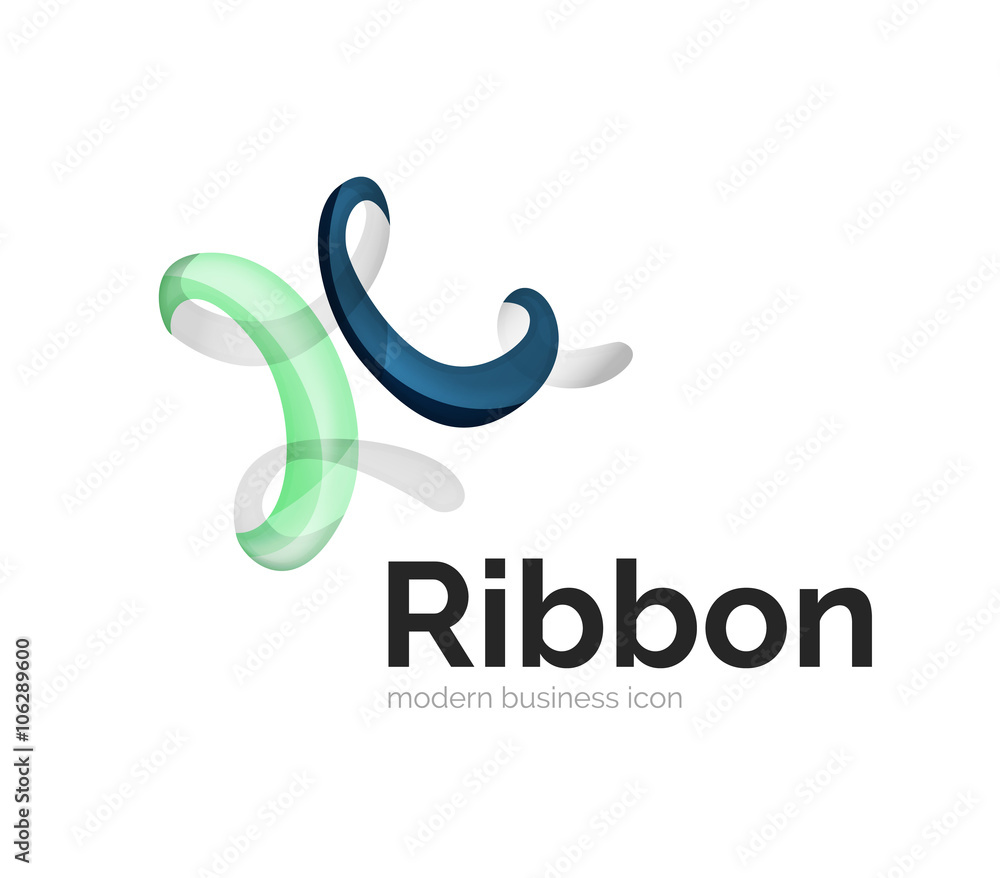 Fototapeta premium Modern vector ribbon logo