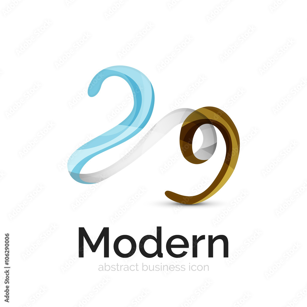 Fototapeta premium Ribbon swirl business logo