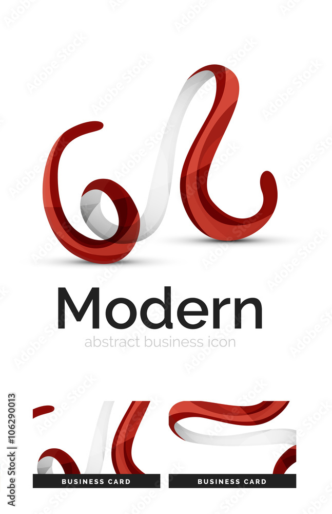 Ribbon swirl business logo