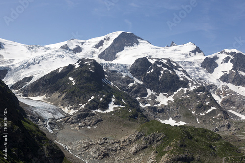 Alps in Switzerland with Glacier near Susten