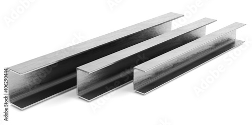 Εκτύπωση καμβά steel channel beam on a white background