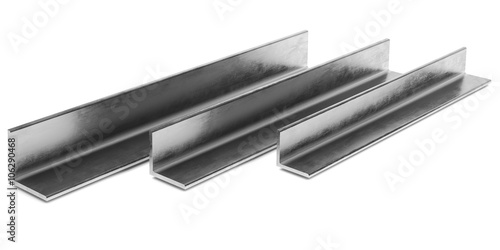 Steel L-Profile. Illustration on white background.