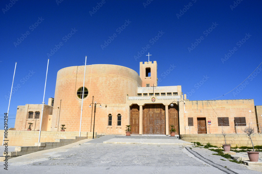 Bahrija Church in Bahrija village, Malta.