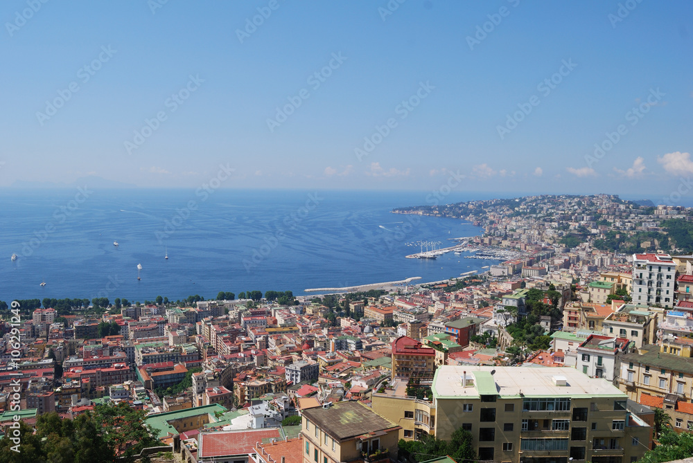 Obraz premium Golfo di Napoli - vista aerea, Italia 