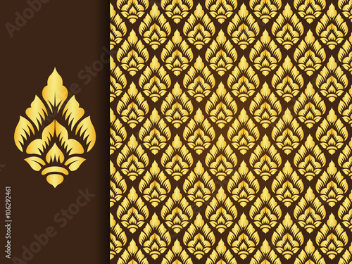 Asian traditional art Design, Thai traditional background ( Lai Thai pattern )