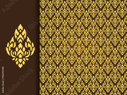 Asian traditional art Design, Thai traditional background ( Lai Thai pattern )