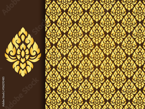 Asian traditional art Design, Thai traditional background ( Lai Thai pattern )