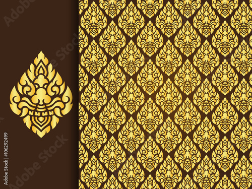 Asian traditional art Design, Thai traditional background ( Lai Thai pattern )