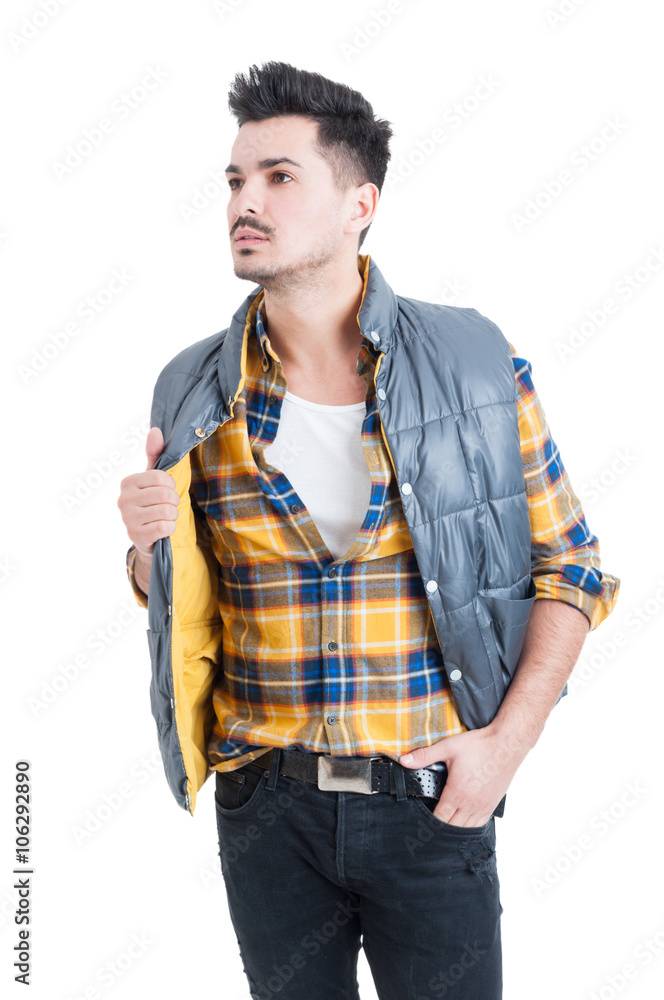 Fashion portrait of handsome stylish man wearing casual clothes Fashion portrait of handsome stylish man wearing casual clothes