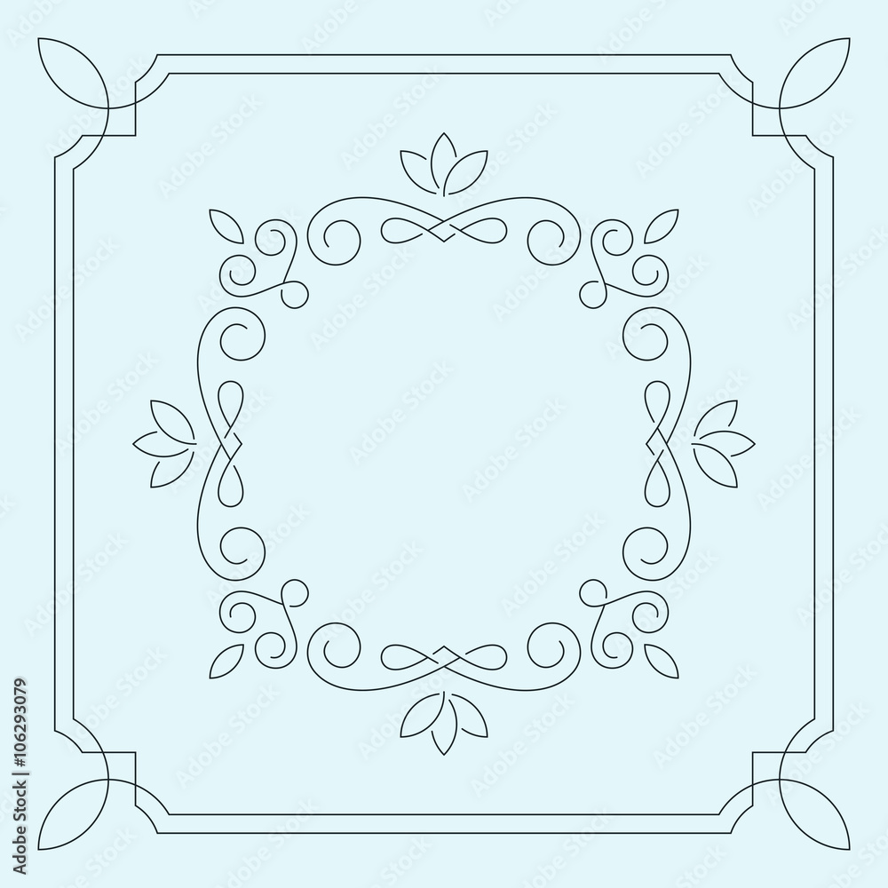 Floral frame monogram