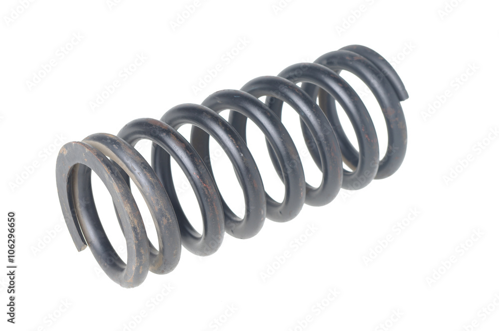 Metal spring isolated on white Metal spring isolated on white
