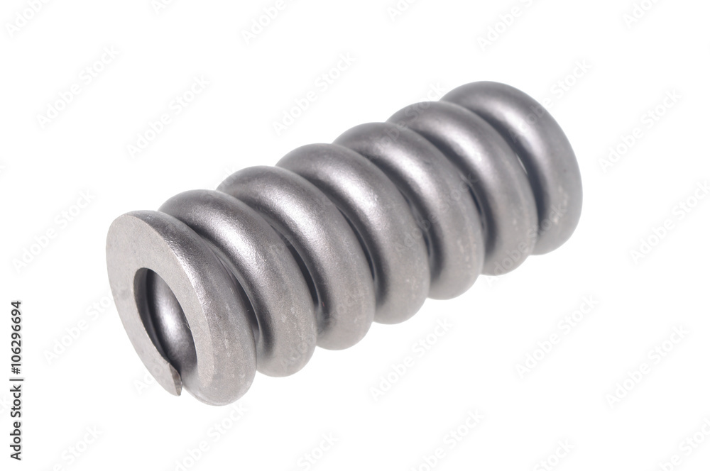 Metal spring isolated on white Metal spring isolated on white