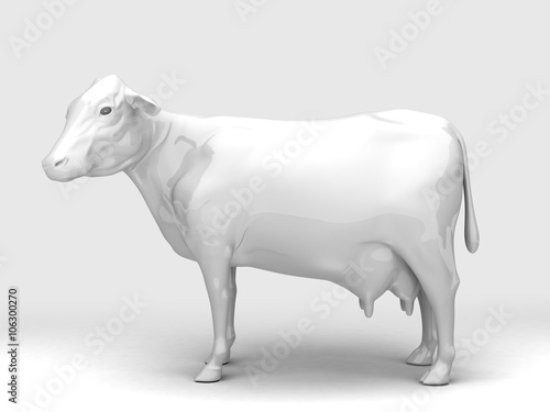 Side View Ceramic Cow