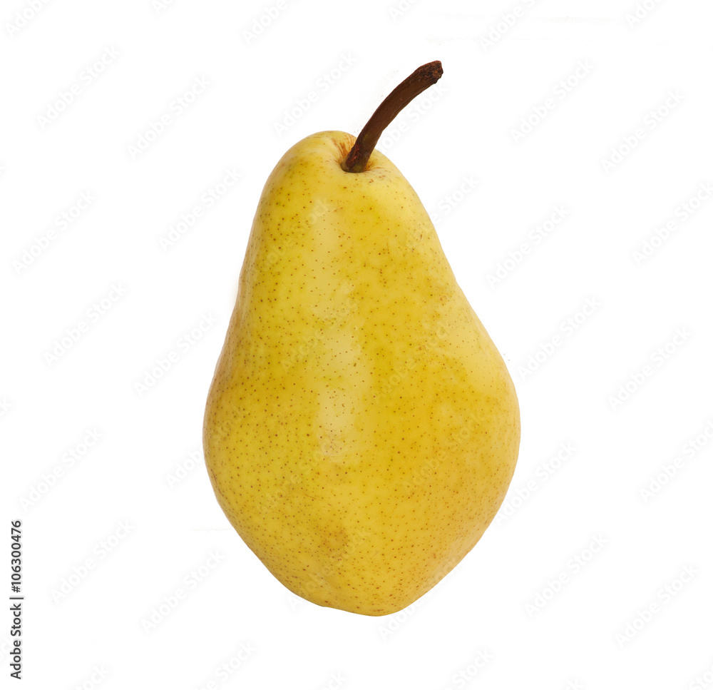 Fresh pears isolated on white background