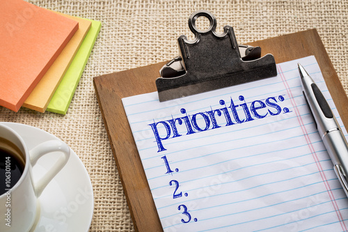 priorities list on clipboard