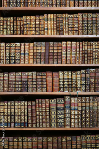 old books in the nationla library of Vienna. photo