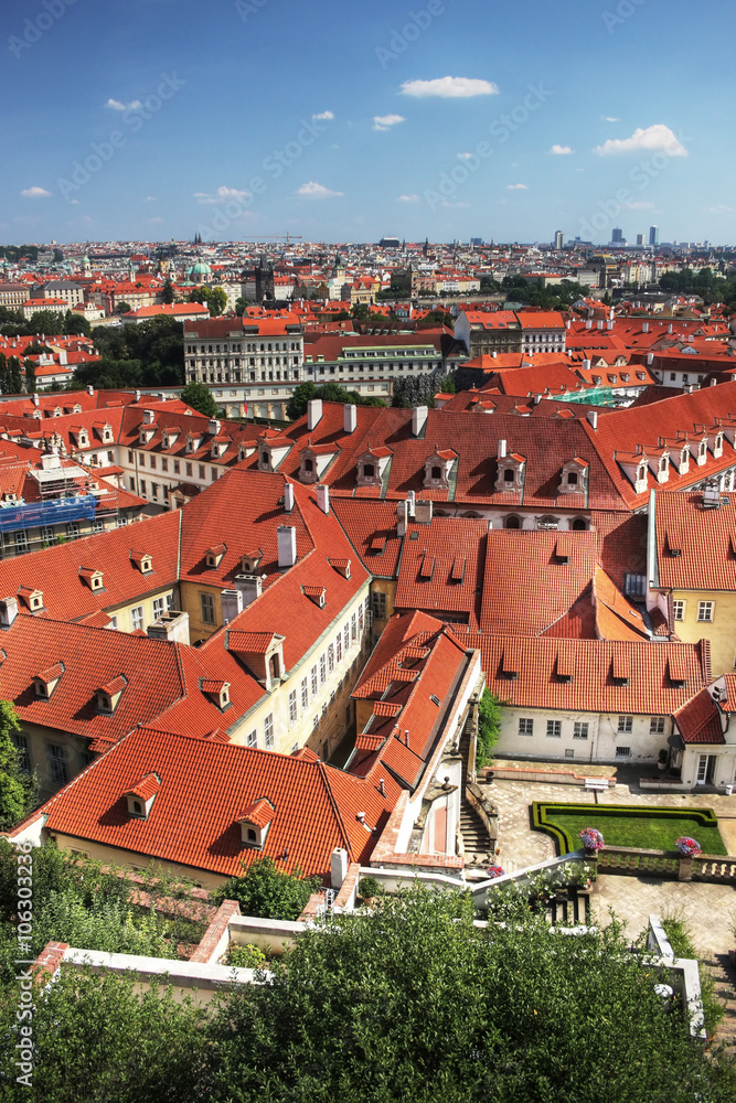 The view from Prague castle in Prague, Czech Republic
