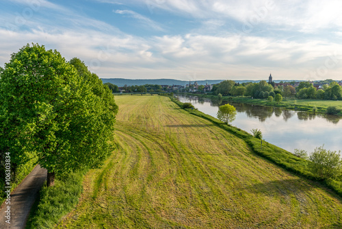 Fluss Weser in Minden