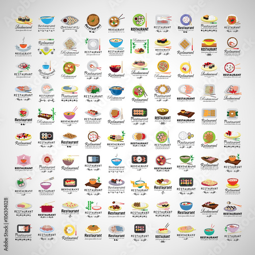 Sushi Icons Set - Vector Illustration