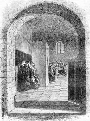 Fototapeta John Shepherd Sheppard escaped from Newgate Prison, vintage engr