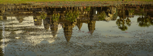 pond and reflex in front of ankor wat