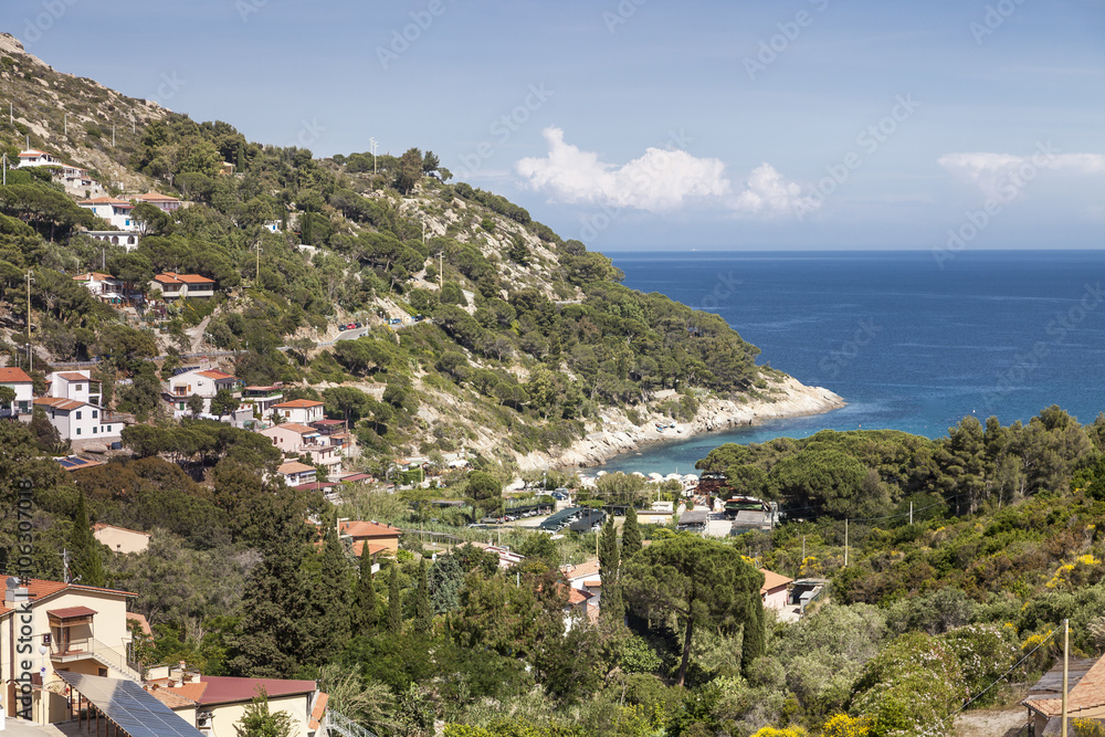 The village Fetofeia at the west coast of the island of Elba, Tuscany, Italy