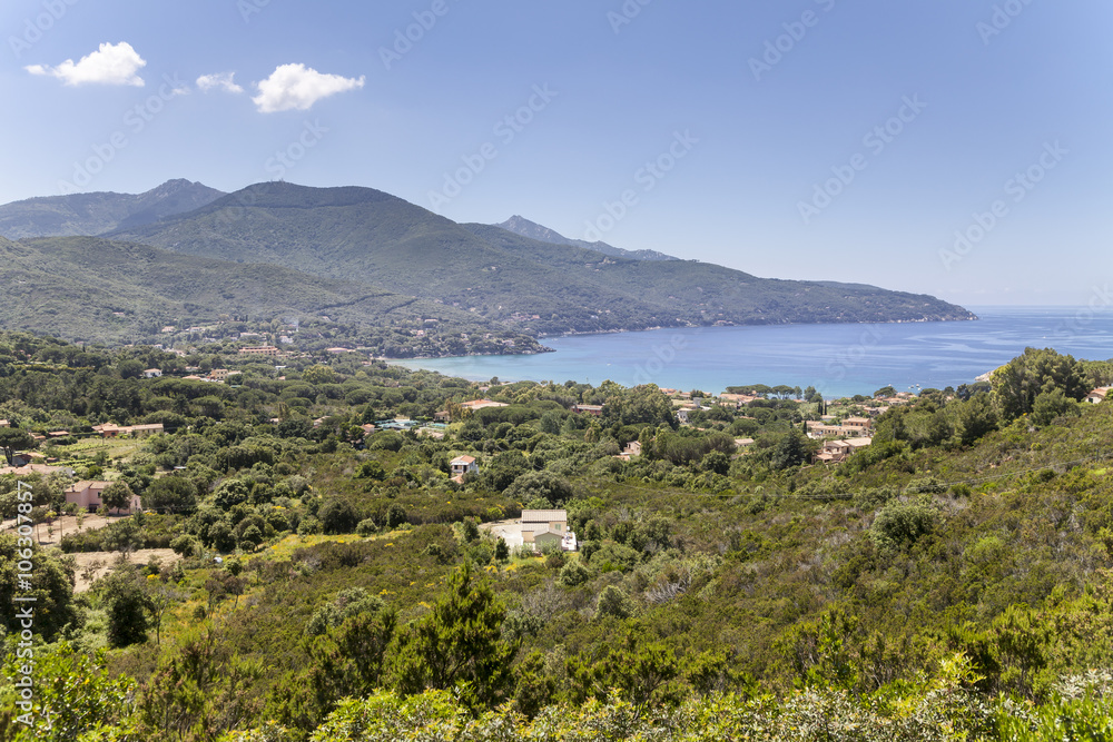 Landscape near Procchio, northern coast, Elba, Tuscany, Italy