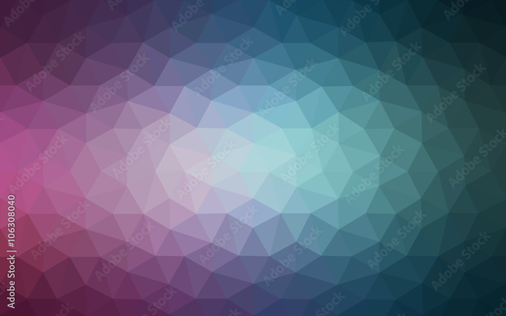 Obraz premium Multicolor dark blue, red polygonal design pattern, which consist of triangles and gradient in origami style.