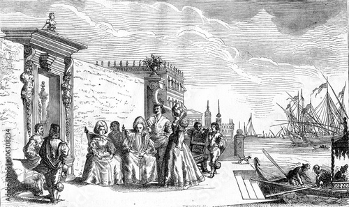 Fotografija Talk to the waterfront in Venice, in the seventeenth century, vi