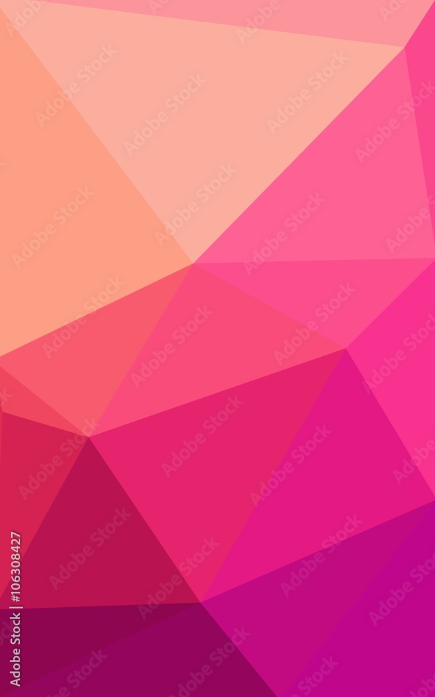 Obraz premium Multicolor pink, yellow polygonal design pattern, which consist of triangles and gradient in origami style.