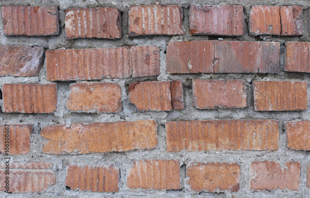 Empty Red Brick Wall Empty Red Brick Wall