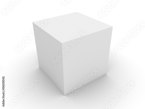 3d white box
