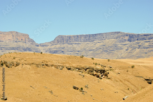 Drakensberg Dragon mountains landscape in South Africa