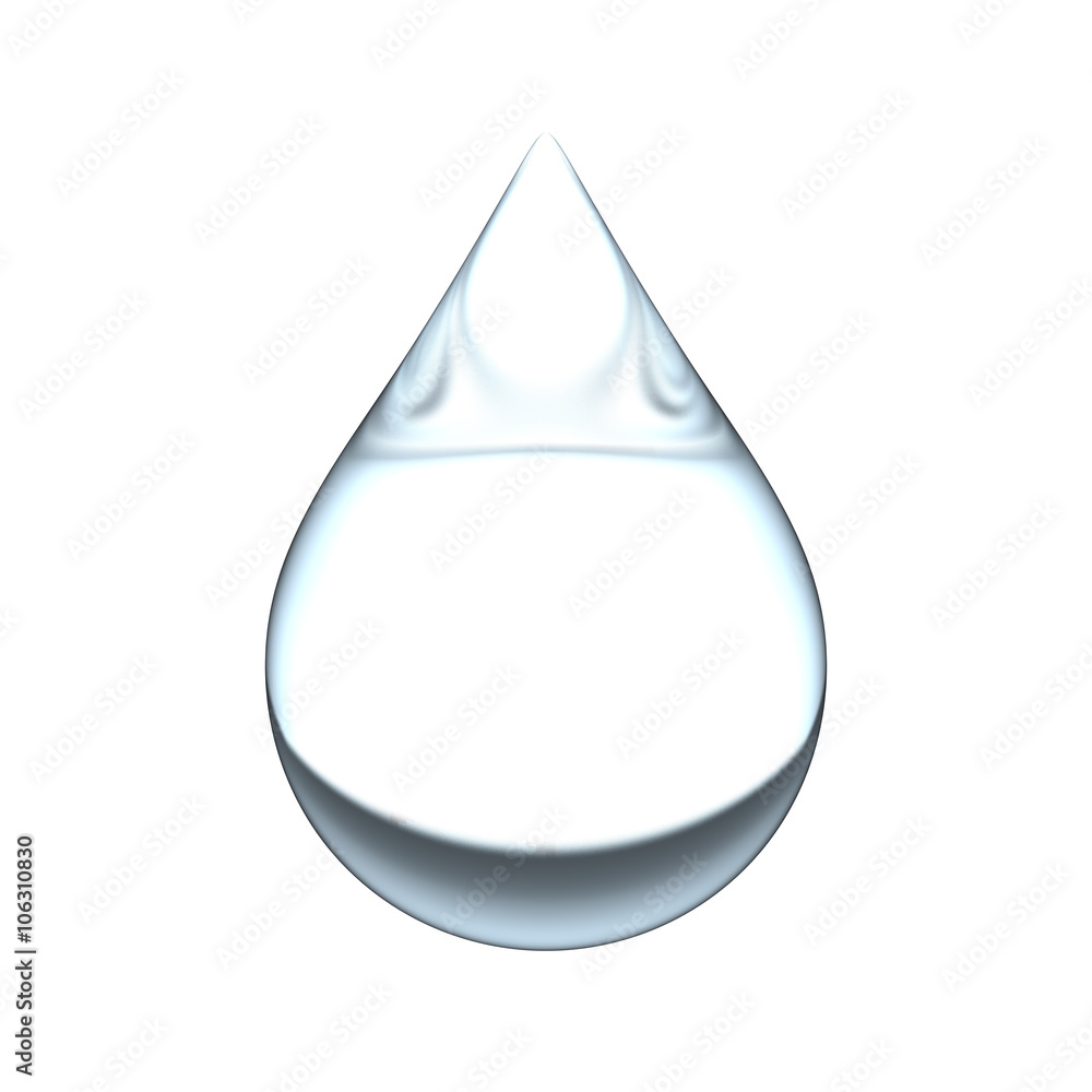 Water Drop, isolated on White Background Water Drop, isolated on White Background