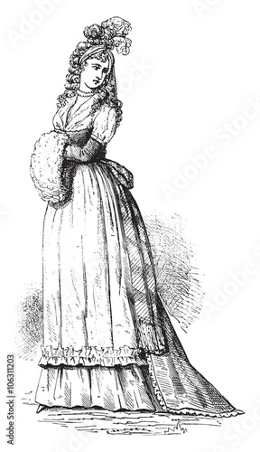 Mohammedan turban, (Cabinet of Harlem modes.), vintage engraving