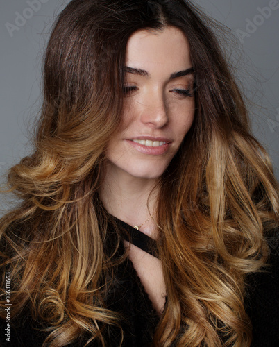 Attractive girl in a studio