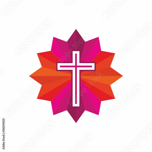 Church logo. Christian symbols. The Cross of Jesus Christ.