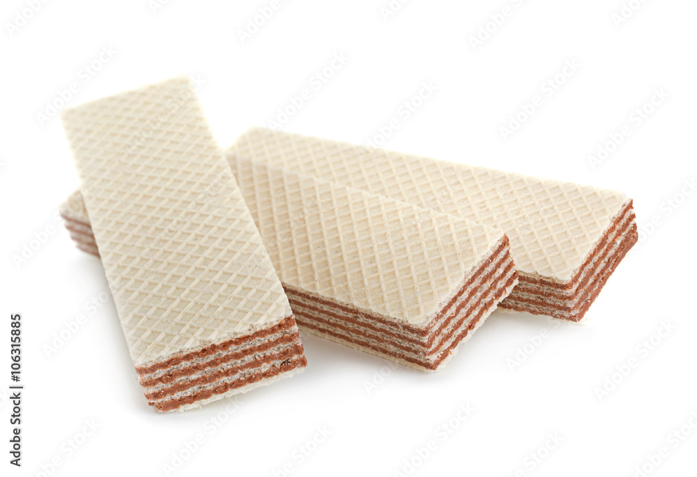 Wafers stick on white Wafers stick on white