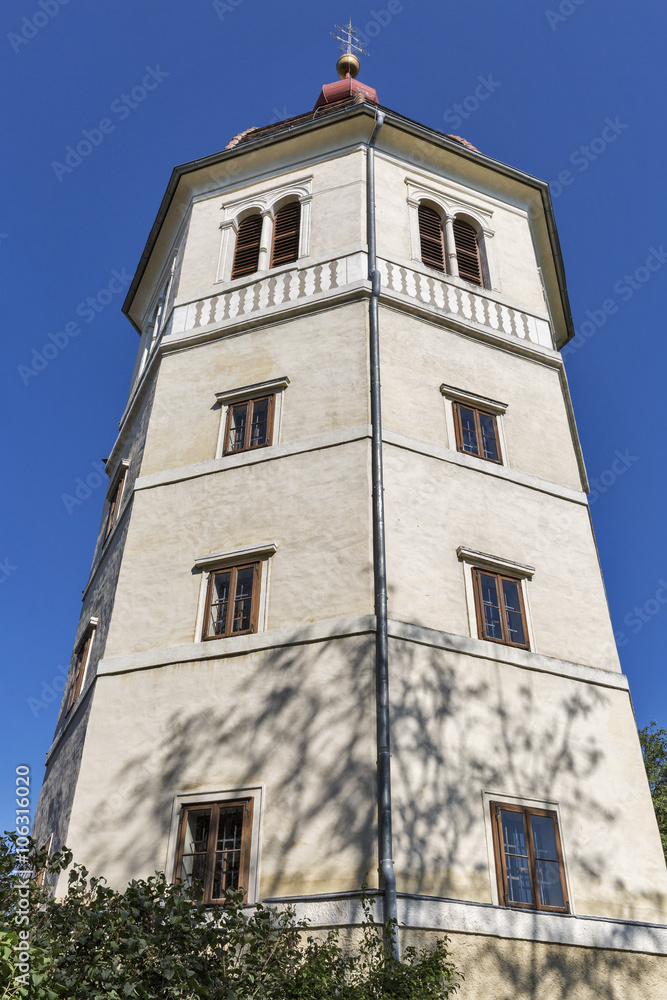 Obraz premium Glockenturm tower on Schlossberg hill in Graz, Austria