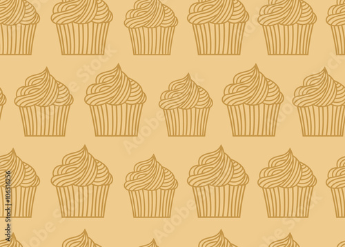 Cupcake Muster nahtlos