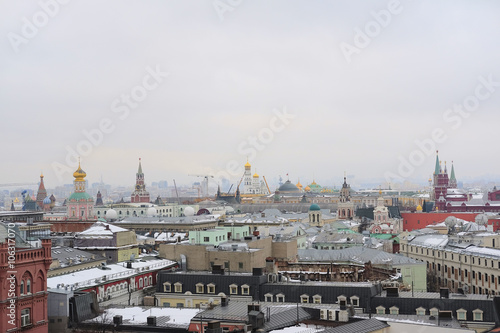 Moscow, Russia - January, 30: view of the center of Moscow, Russia