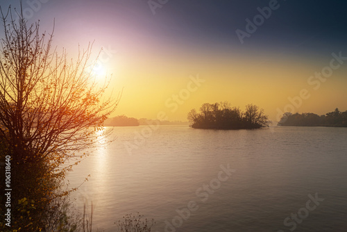 Sunset over Lake © tomaspic