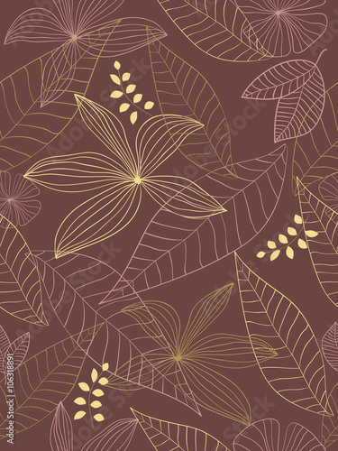 Tableau sur toile Romantic floral pattern