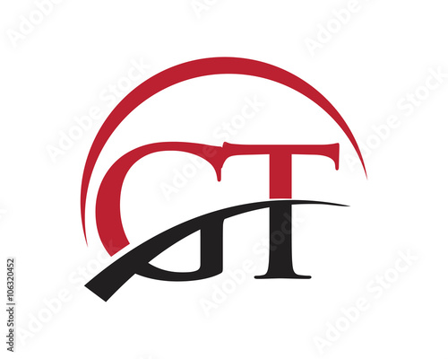 GT red letter logo swoosh