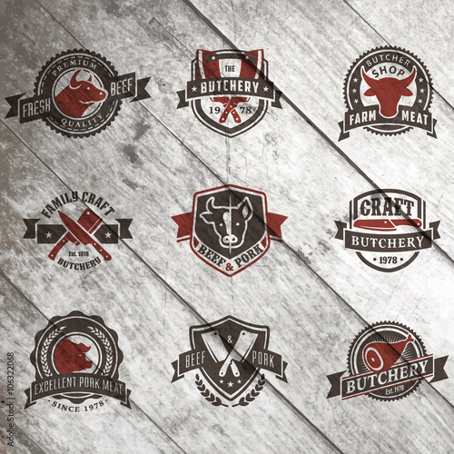 Vector logo template of butchery or meat shop