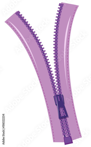 Single zip in purple color