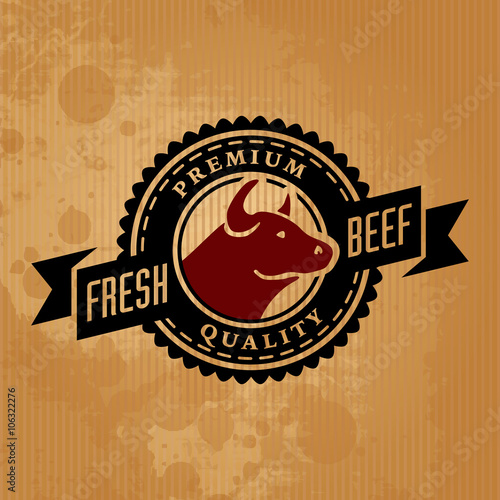 Vector logo template of butchery or meat shop