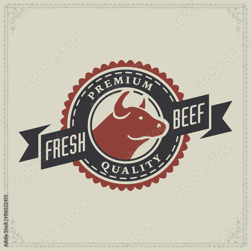 Vector logo template of butchery or meat shop